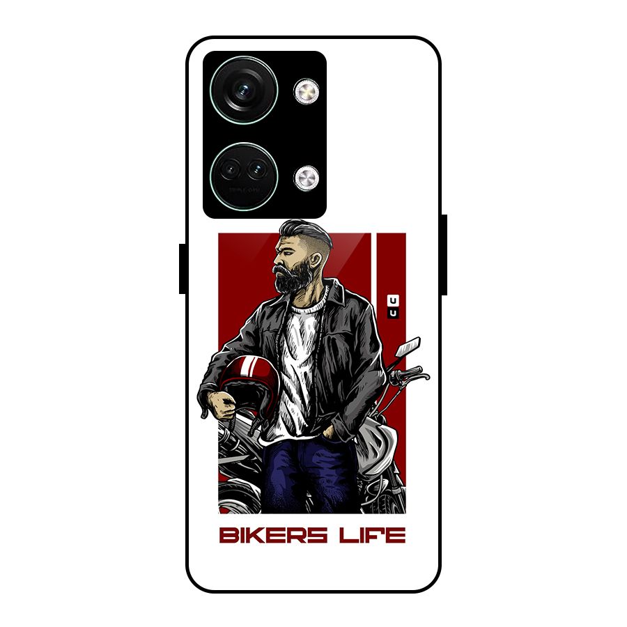 Biker Life Glass Back Case for Oneplus Nord 3