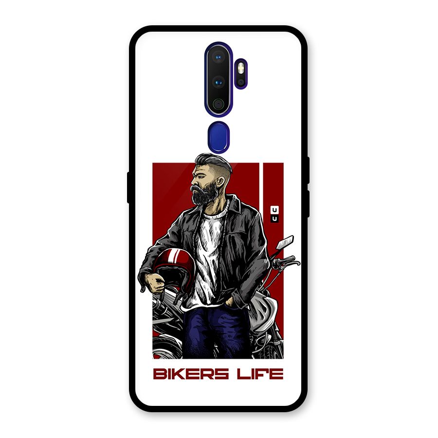 Biker Life Glass Back Case for Oppo A9 (2020)