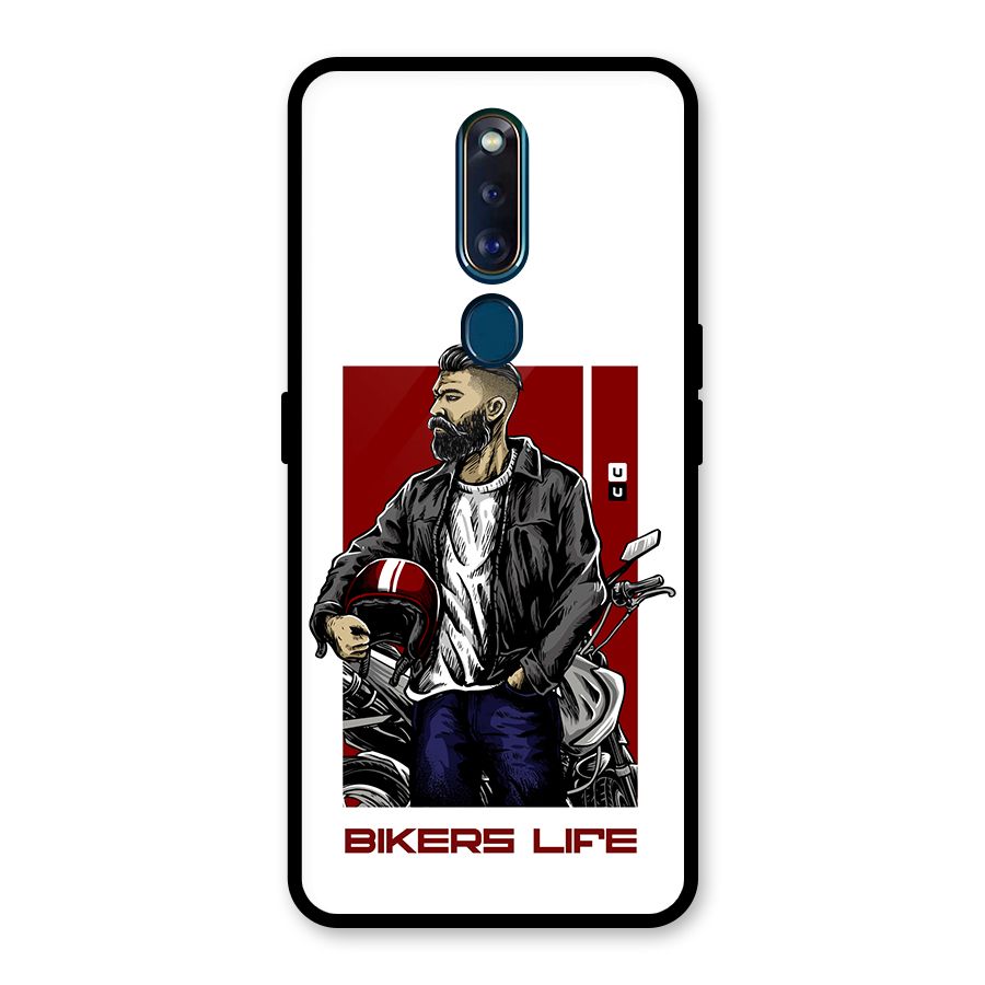 Biker Life Glass Back Case for Oppo F11 Pro