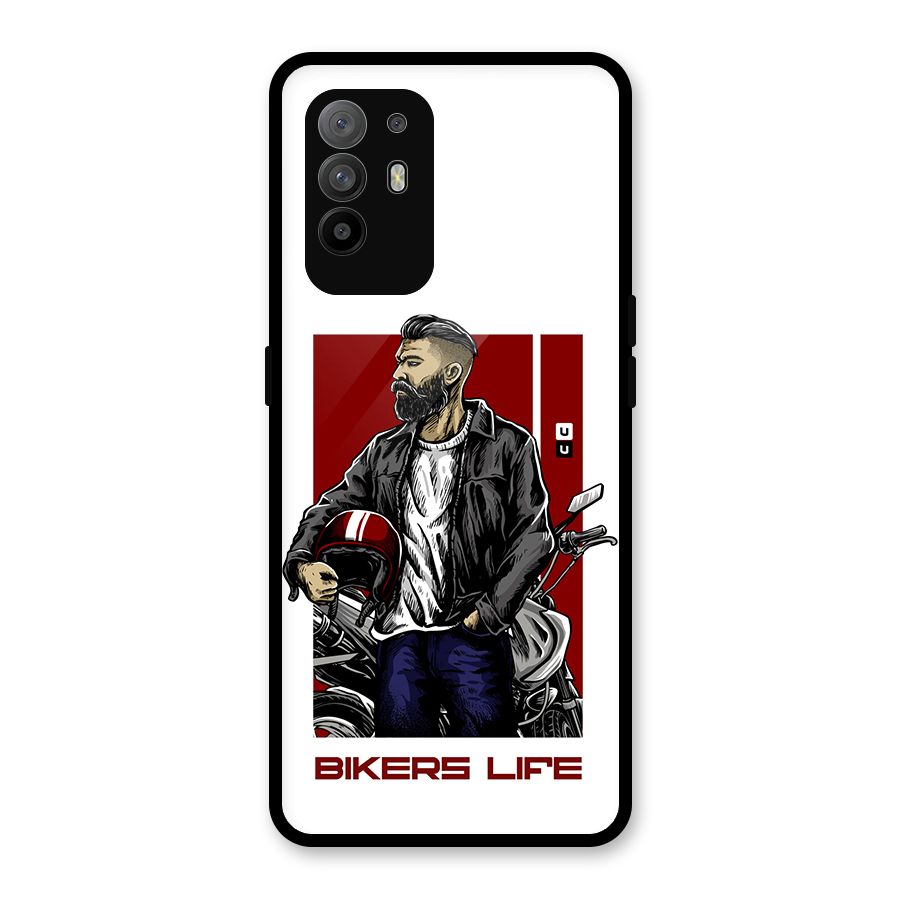 Biker Life Glass Back Case for Oppo F19 Pro Plus 5G