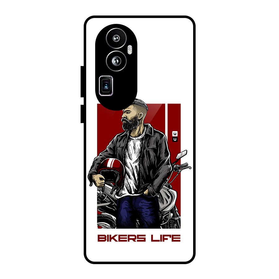 Biker Life Glass Back Case for Oppo Reno10 Pro Plus