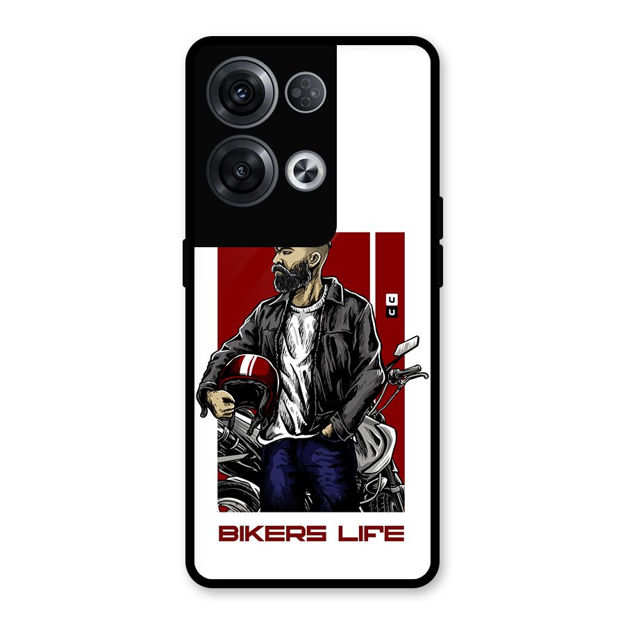Biker Life Glass Back Case for Oppo Reno8 Pro 5G