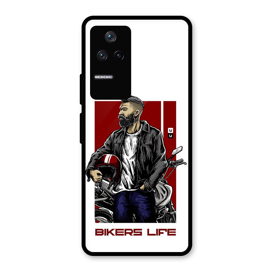 Biker Life Glass Back Case for Poco F4 5G