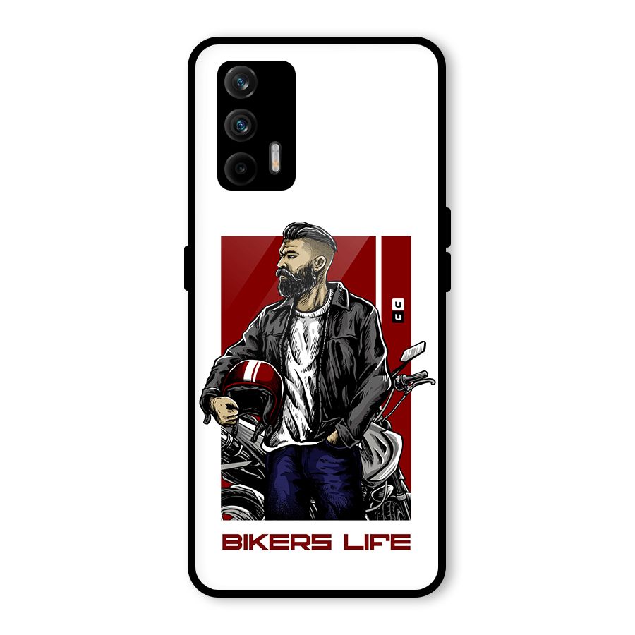 Biker Life Glass Back Case for Realme X7 Max
