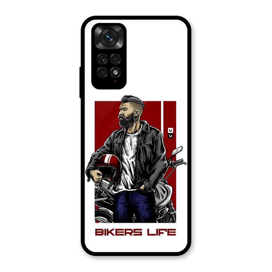Biker Life Glass Back Case for Redmi Note 11S