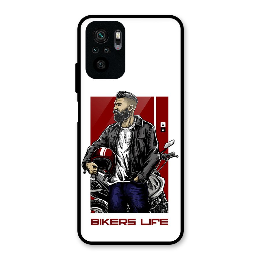 Biker Life Glass Back Case for Redmi Note 11 SE