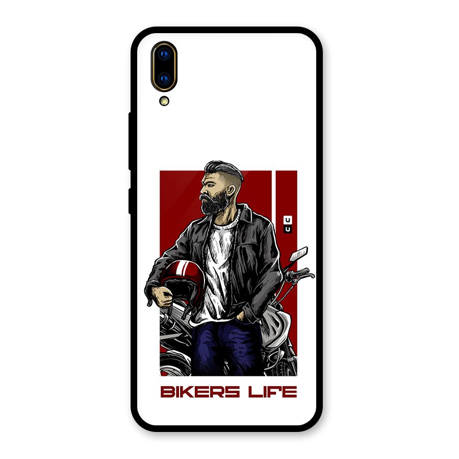 Biker Life Glass Back Case for Vivo V11 Pro