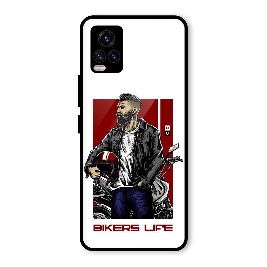 Biker Life Glass Back Case for Vivo V20 2021
