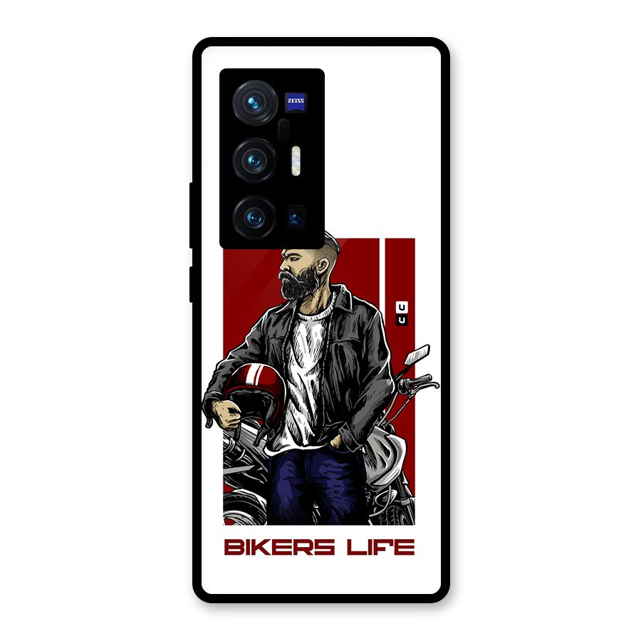 Biker Life Glass Back Case for Vivo X70 Pro Plus