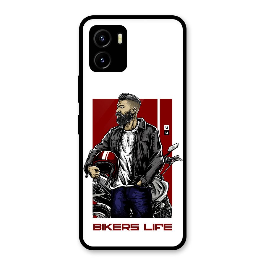 Biker Life Glass Back Case for Vivo Y15s
