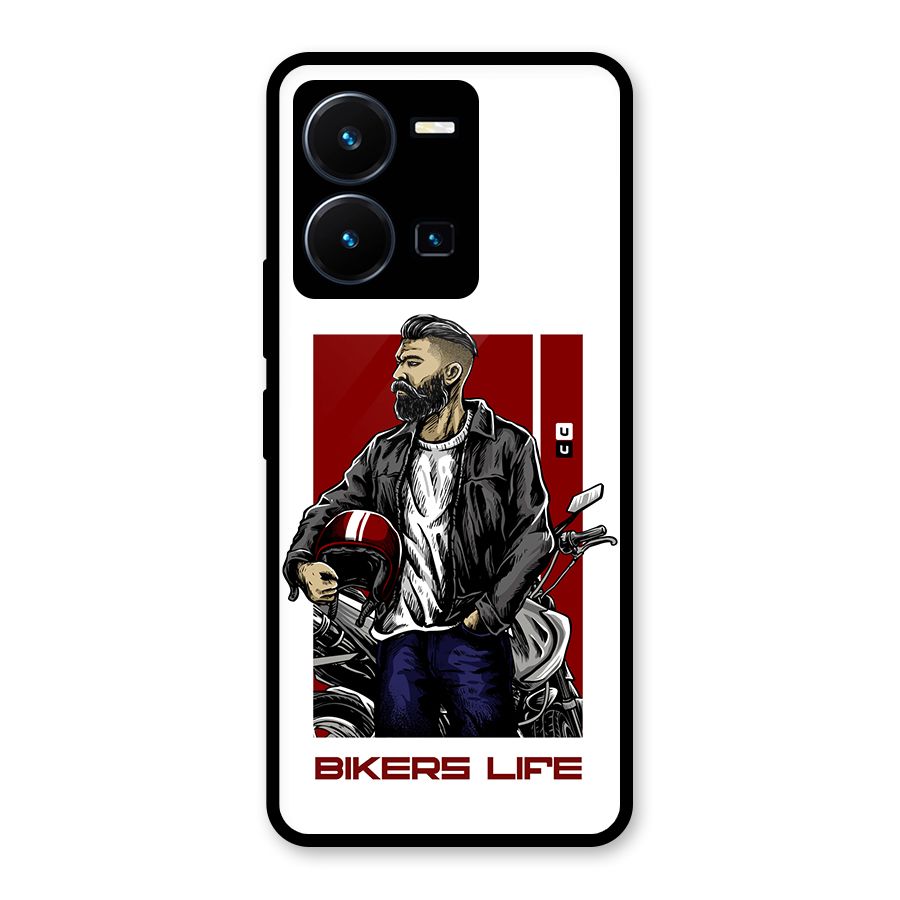 Biker Life Glass Back Case for Vivo Y35
