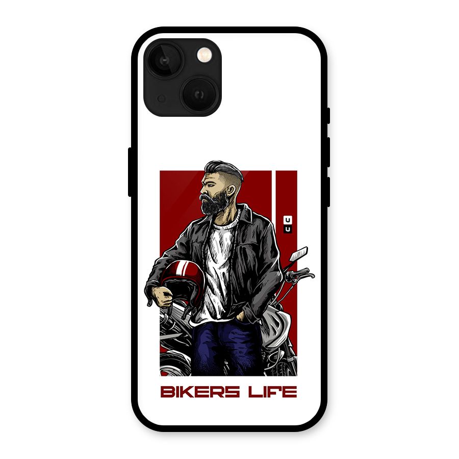 Biker Life Glass Back Case for iPhone 13