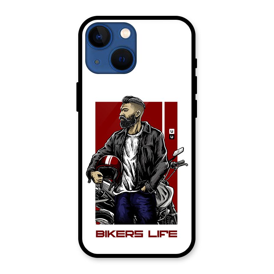 Biker Life Glass Back Case for iPhone 13 Mini