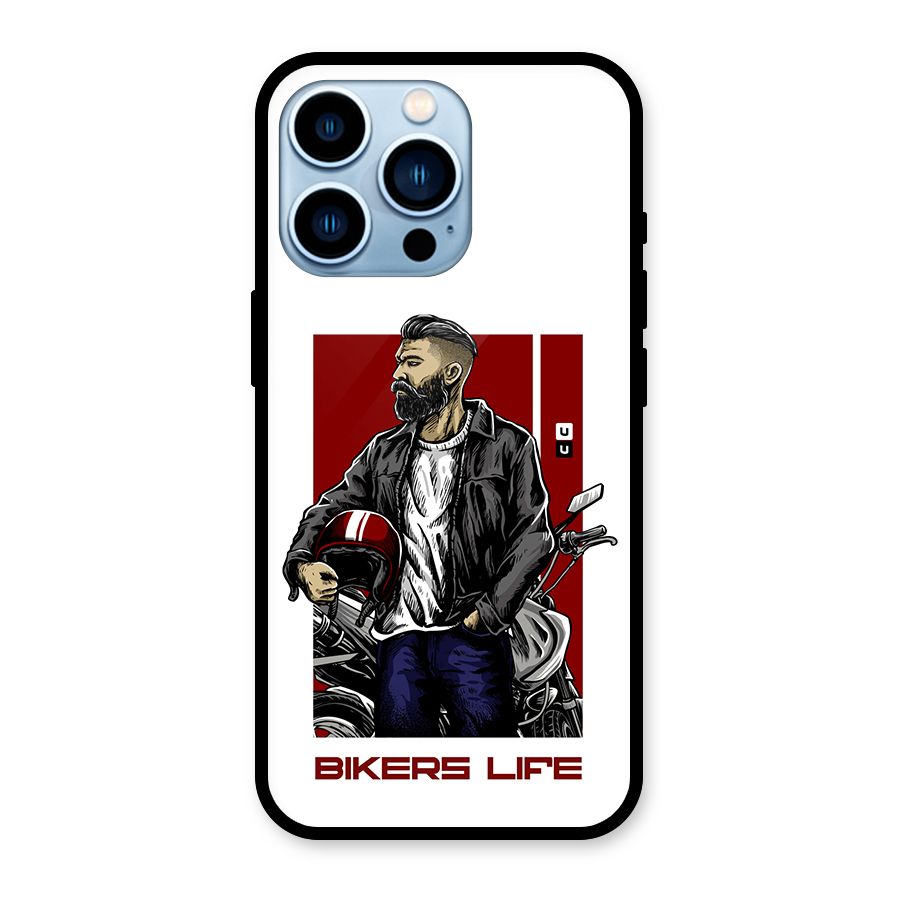 Biker Life Glass Back Case for iPhone 13 Pro