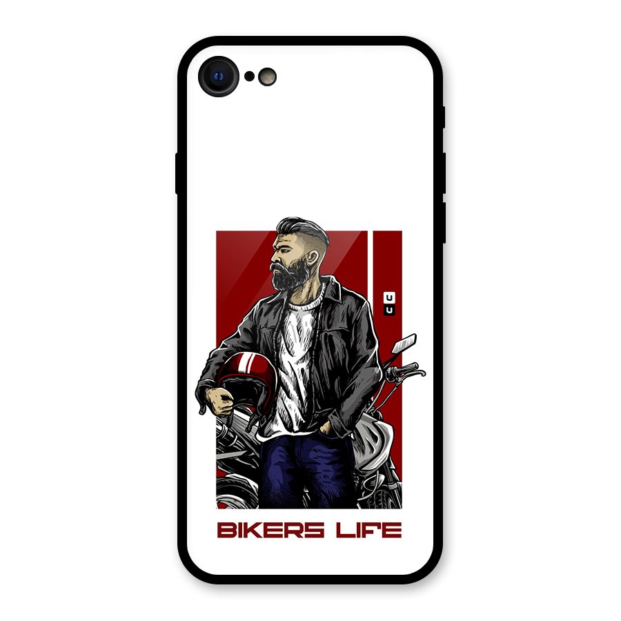 Biker Life Glass Back Case for iPhone 8