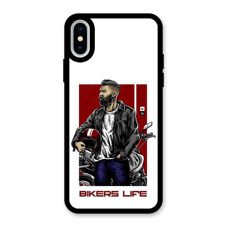 Biker Life Glass Back Case for iPhone XS