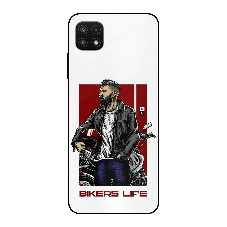 Biker Life Metal Back Case for Galaxy A22 5G