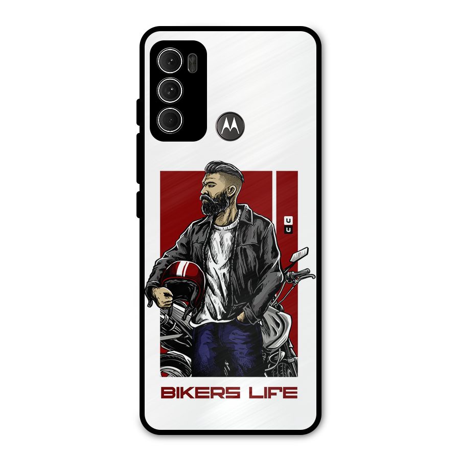 Biker Life Metal Back Case for Moto G60