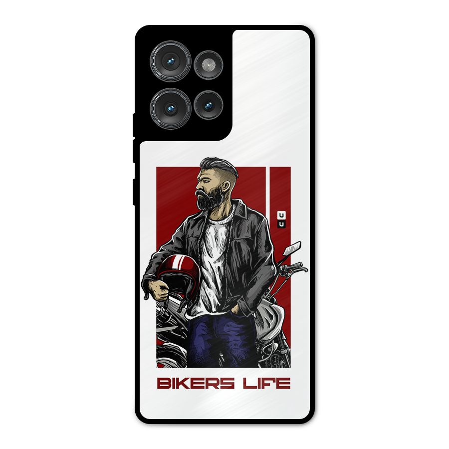 Biker Life Metal Back Case for Motorola Edge 50