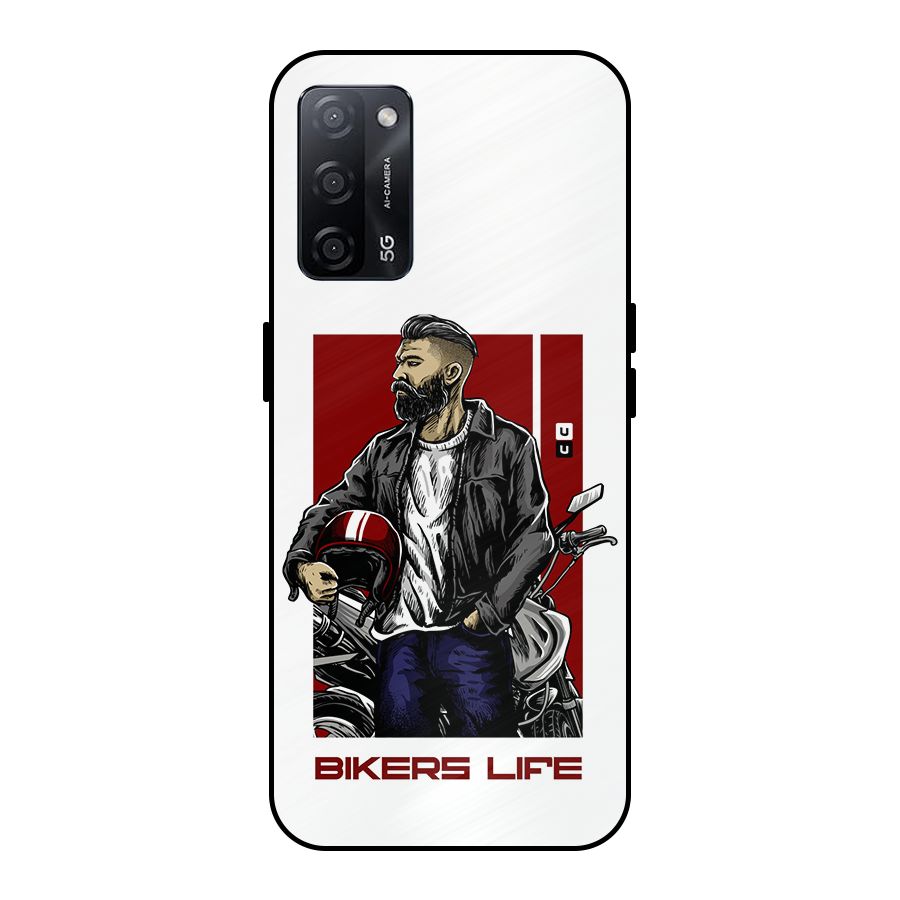 Biker Life Metal Back Case for Oppo A53s 5G