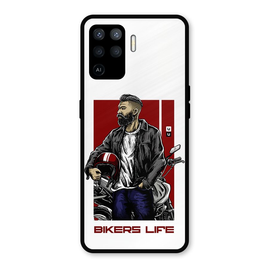 Biker Life Metal Back Case for Oppo F19 Pro