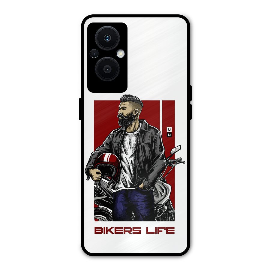 Biker Life Metal Back Case for Oppo F21 Pro 5G