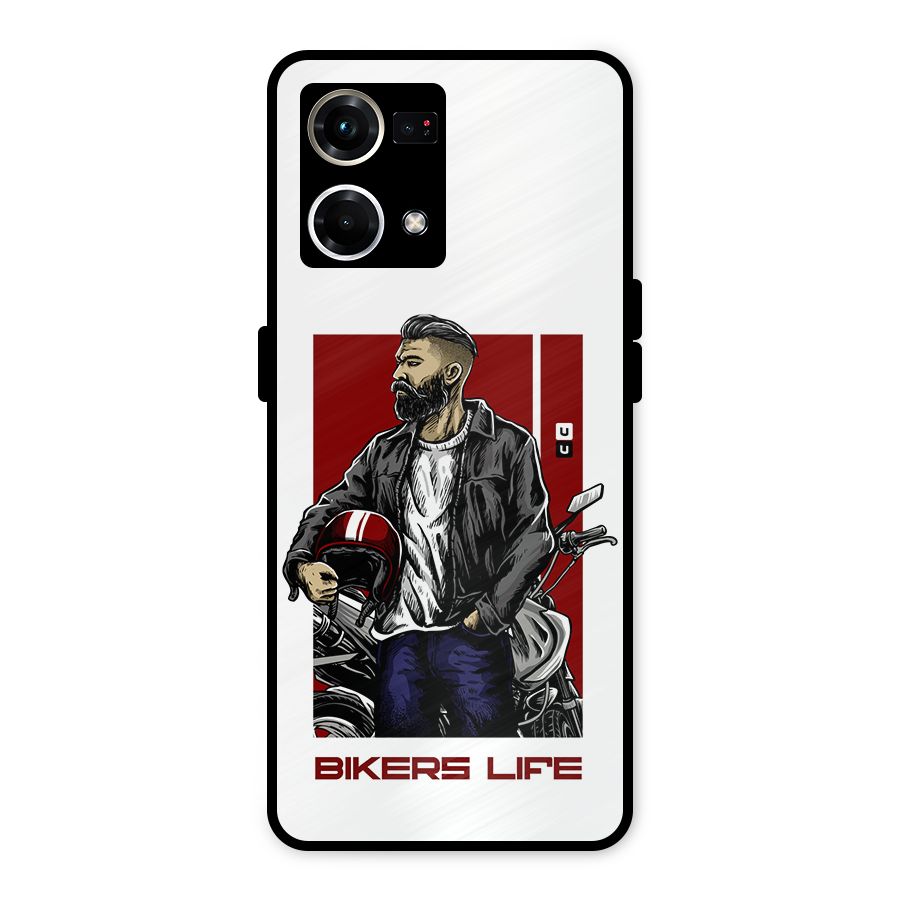 Biker Life Metal Back Case for Oppo F21s Pro 4G