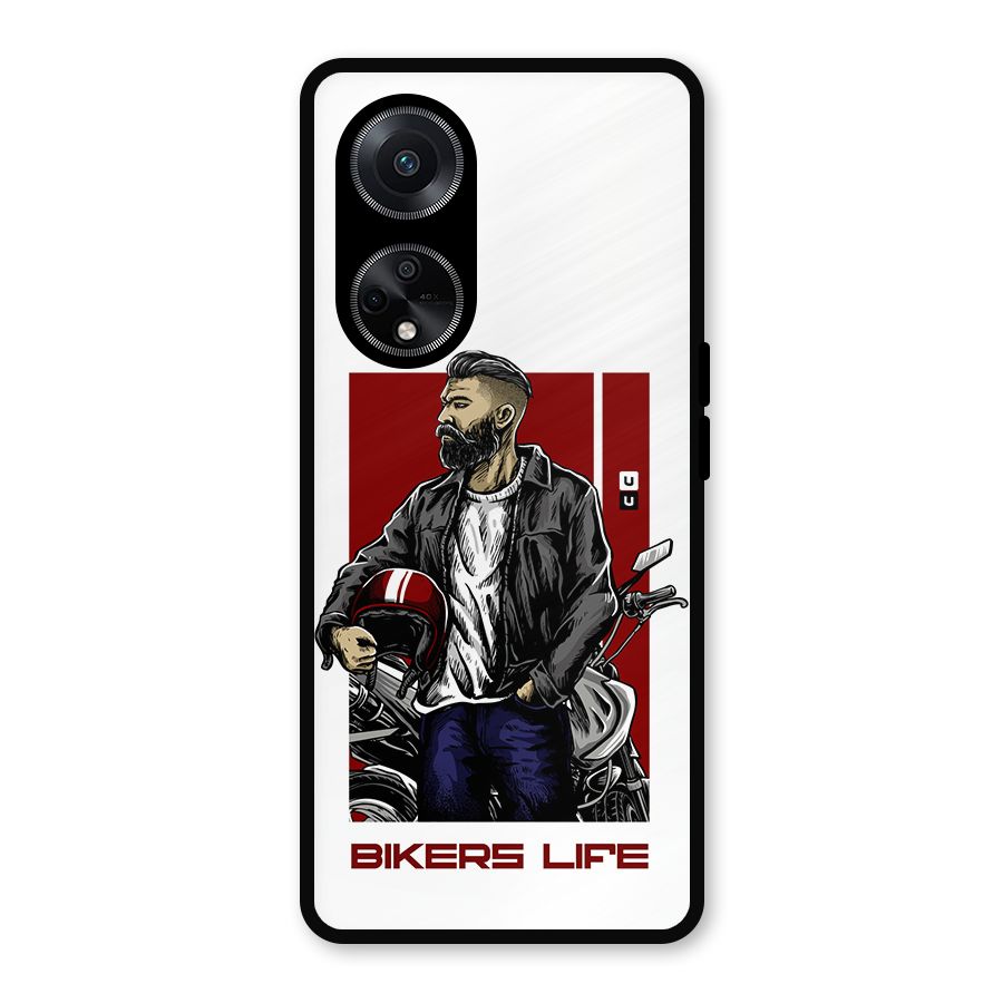 Biker Life Metal Back Case for Oppo F23