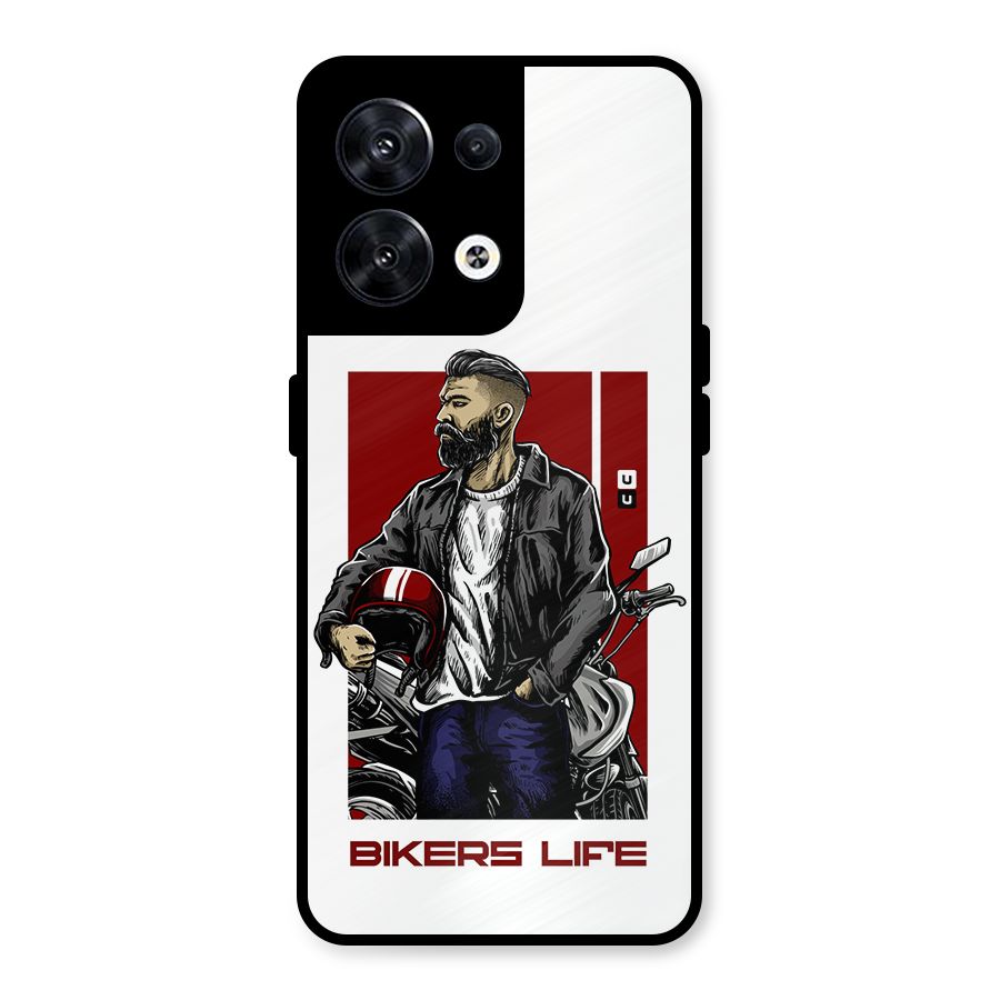 Biker Life Metal Back Case for Oppo Reno8 5G