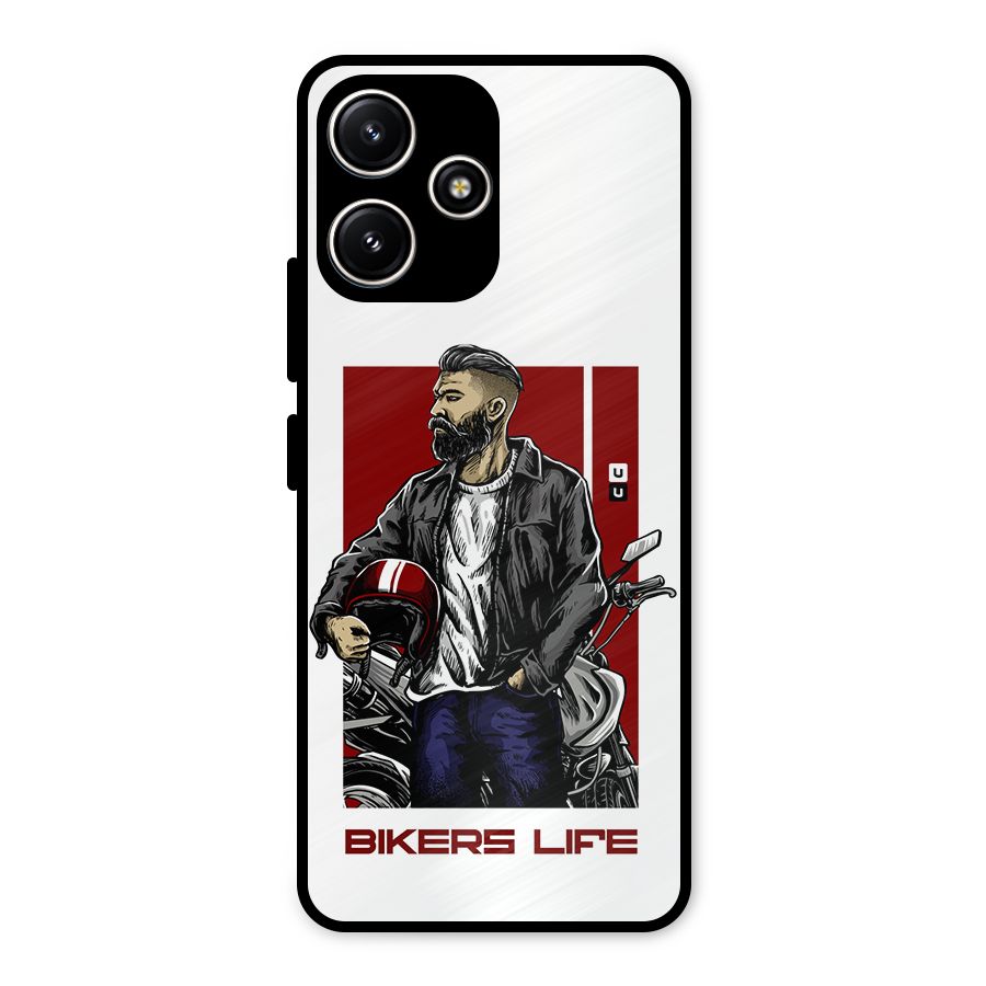 Biker Life Metal Back Case for Poco M6 Pro