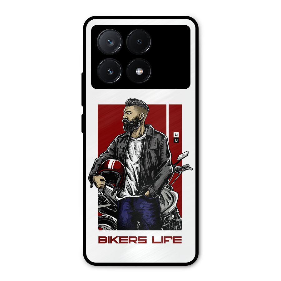 Biker Life Metal Back Case for Poco X6 Pro