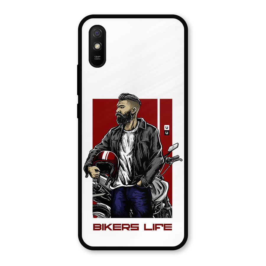Biker Life Metal Back Case for Redmi 9a