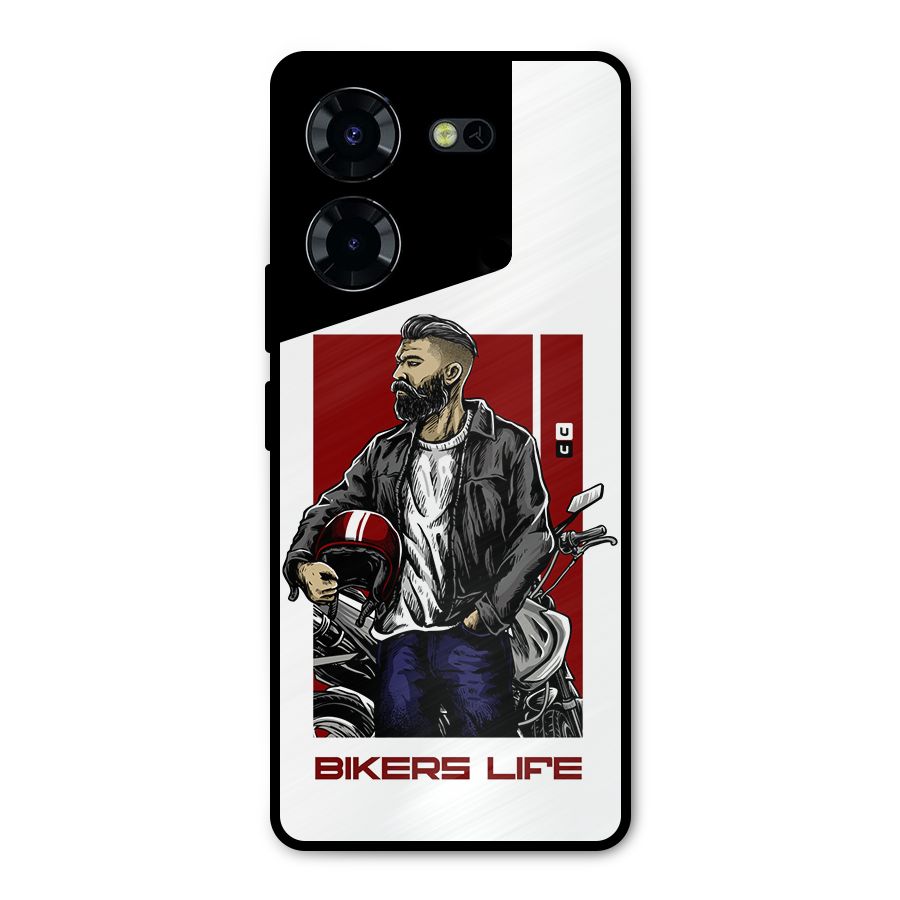 Biker Life Metal Back Case for Tecno Pova 5 Pro 5G
