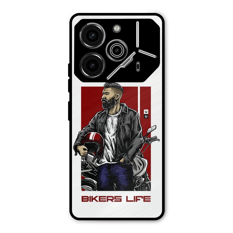 Biker Life Metal Back Case for Tecno Pova 6 Pro