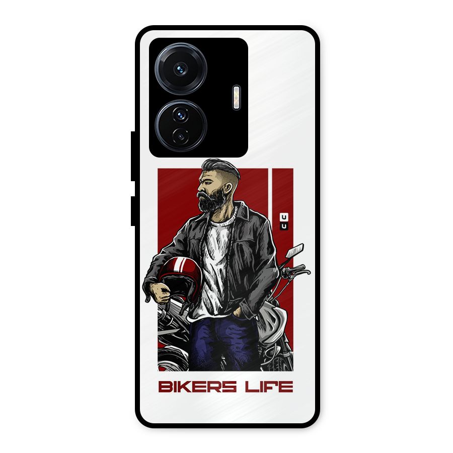 Biker Life Metal Back Case for Vivo T1 Pro