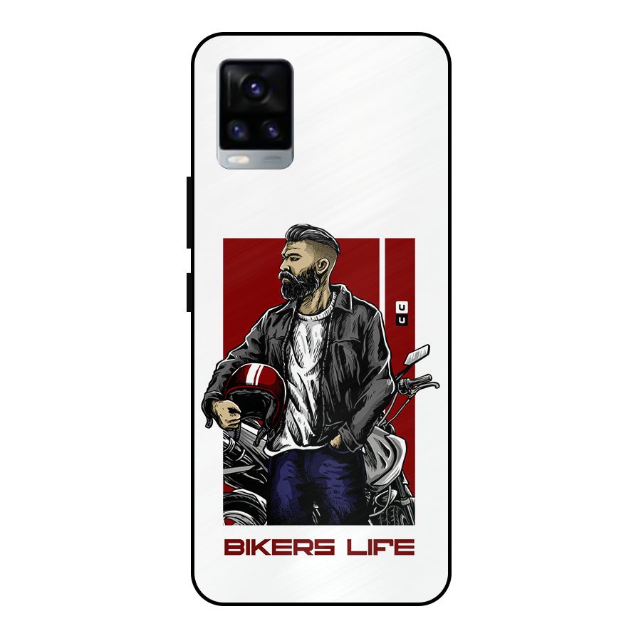 Biker Life Metal Back Case for Vivo V20 2021