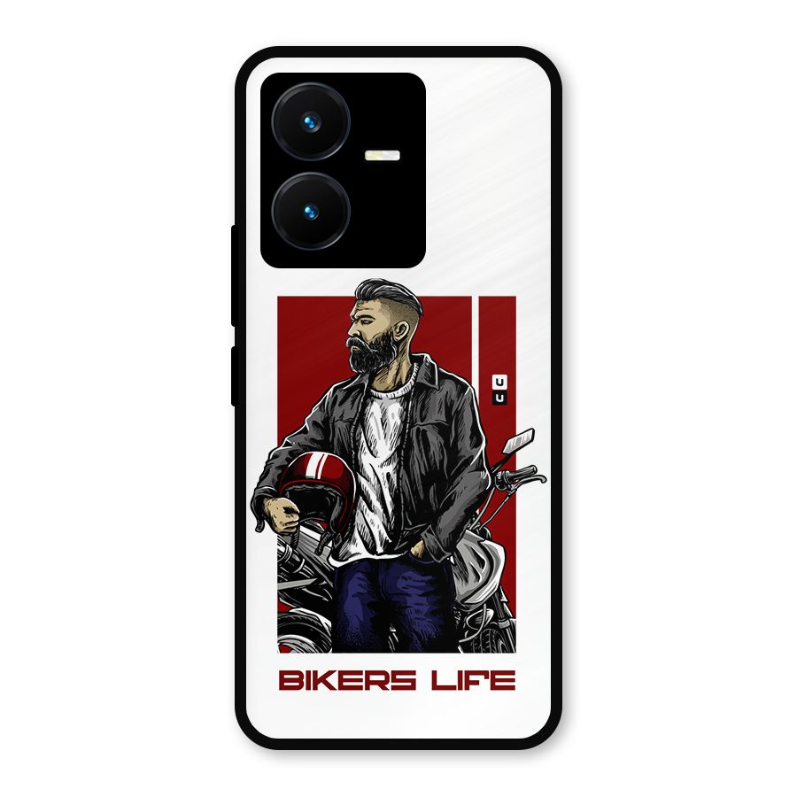 Biker Life Metal Back Case for Vivo Y22s