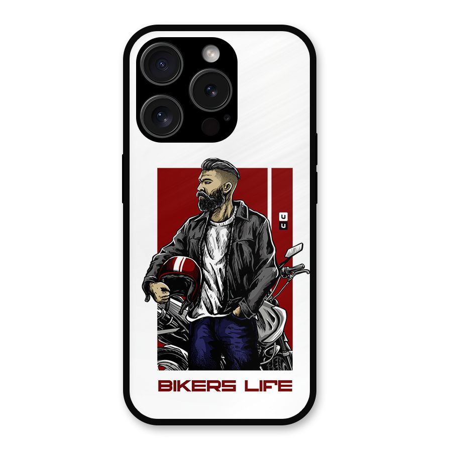 Biker Life Metal Back Case for iPhone 15 Pro