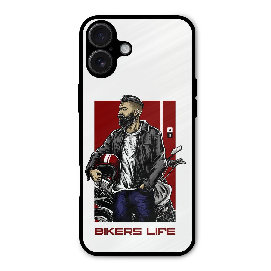 Biker Life Metal Back Case for iPhone 16 Plus