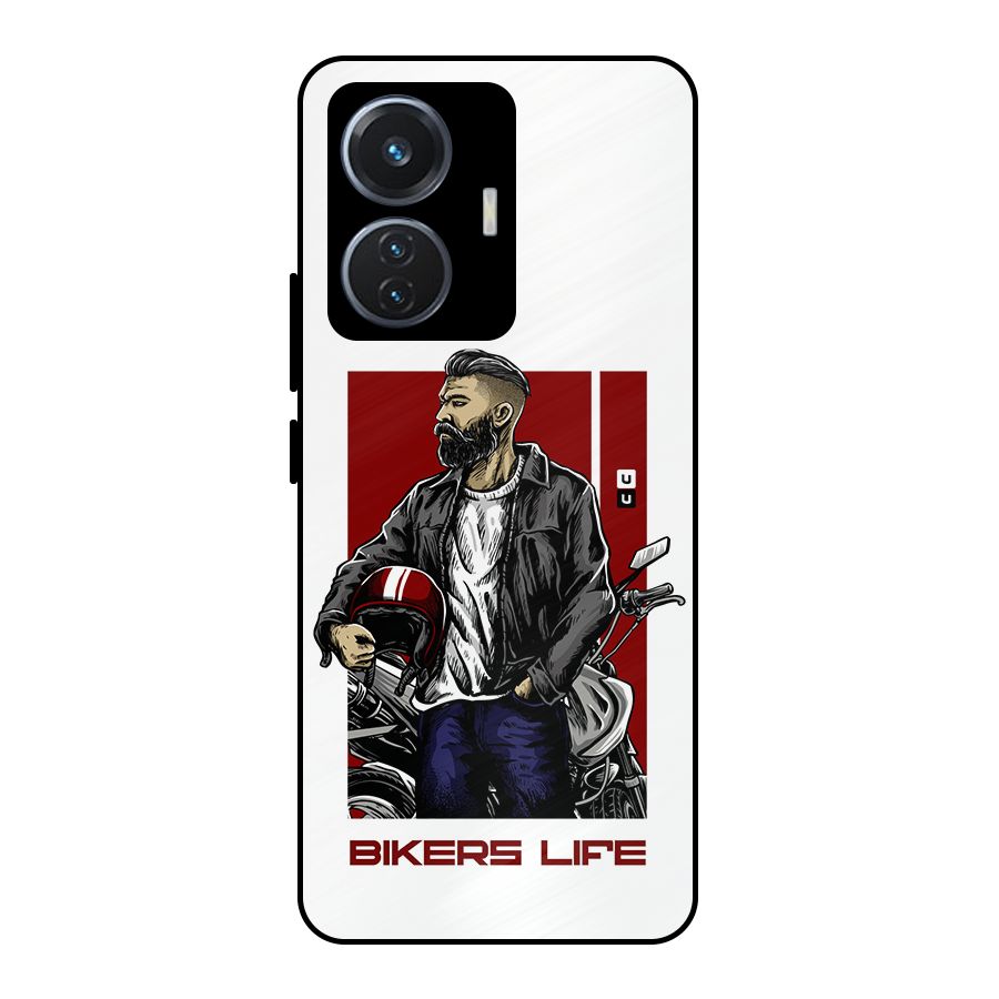 Biker Life Metal Back Case for iQOO Z6 44W