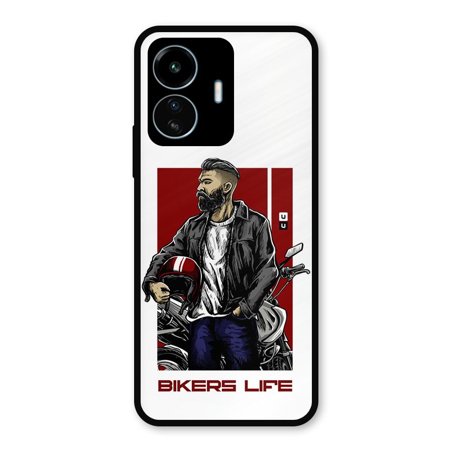 Biker Life Metal Back Case for vivo iQOO Z6 Lite 5G