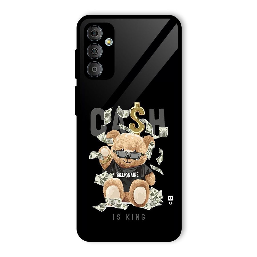 Billionaire Teddy Glass Back Case for Galaxy F23