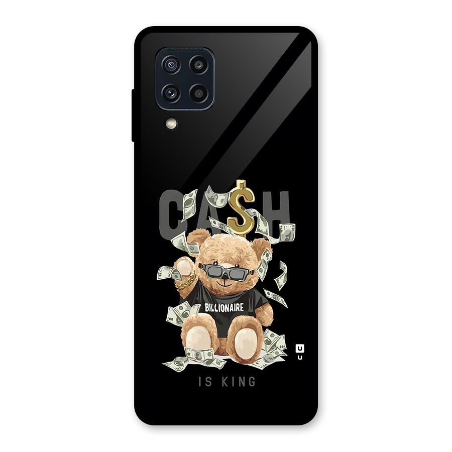 Billionaire Teddy Glass Back Case for Galaxy M32