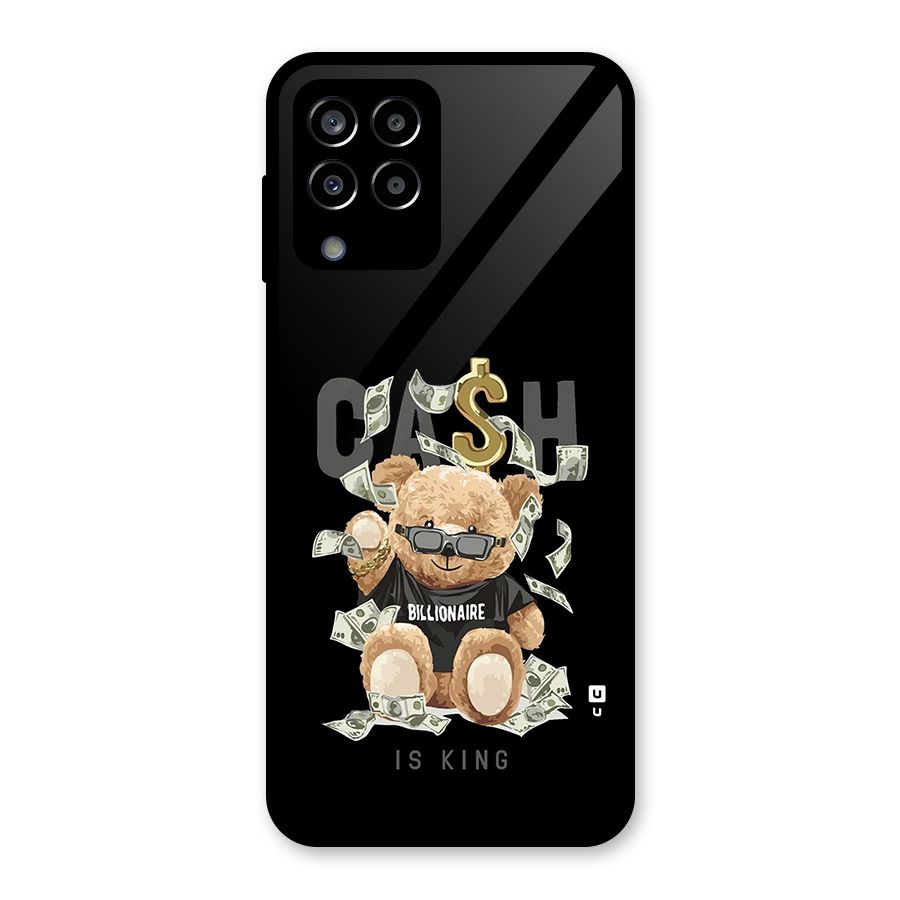 Billionaire Teddy Glass Back Case for Galaxy M33