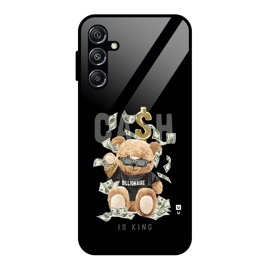 Billionaire Teddy Glass Back Case for Galaxy M34 5G