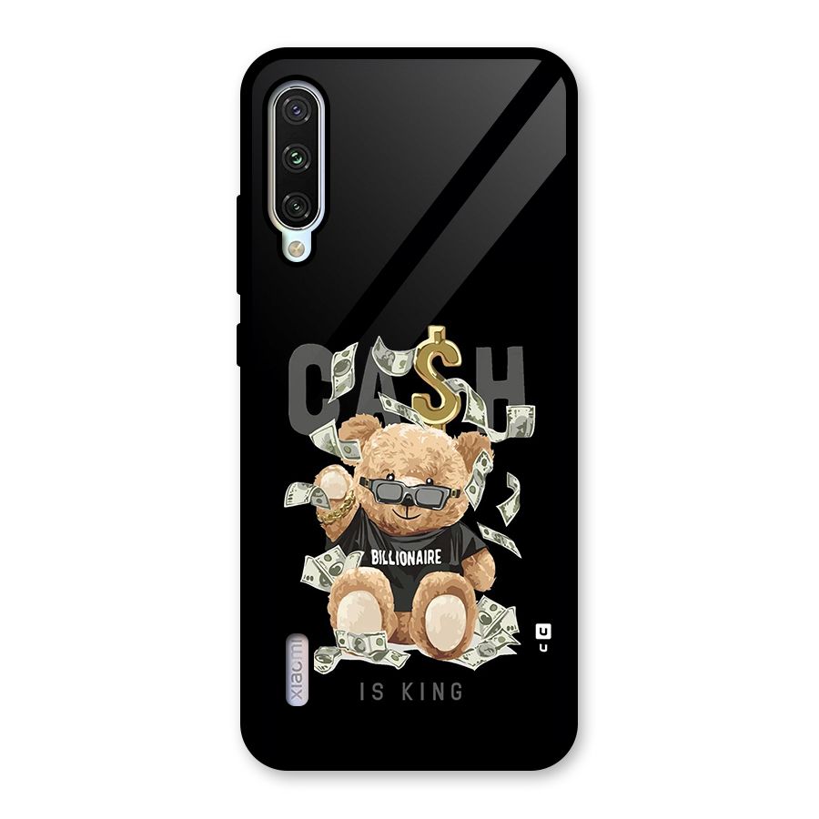 Billionaire Teddy Glass Back Case for Mi A3