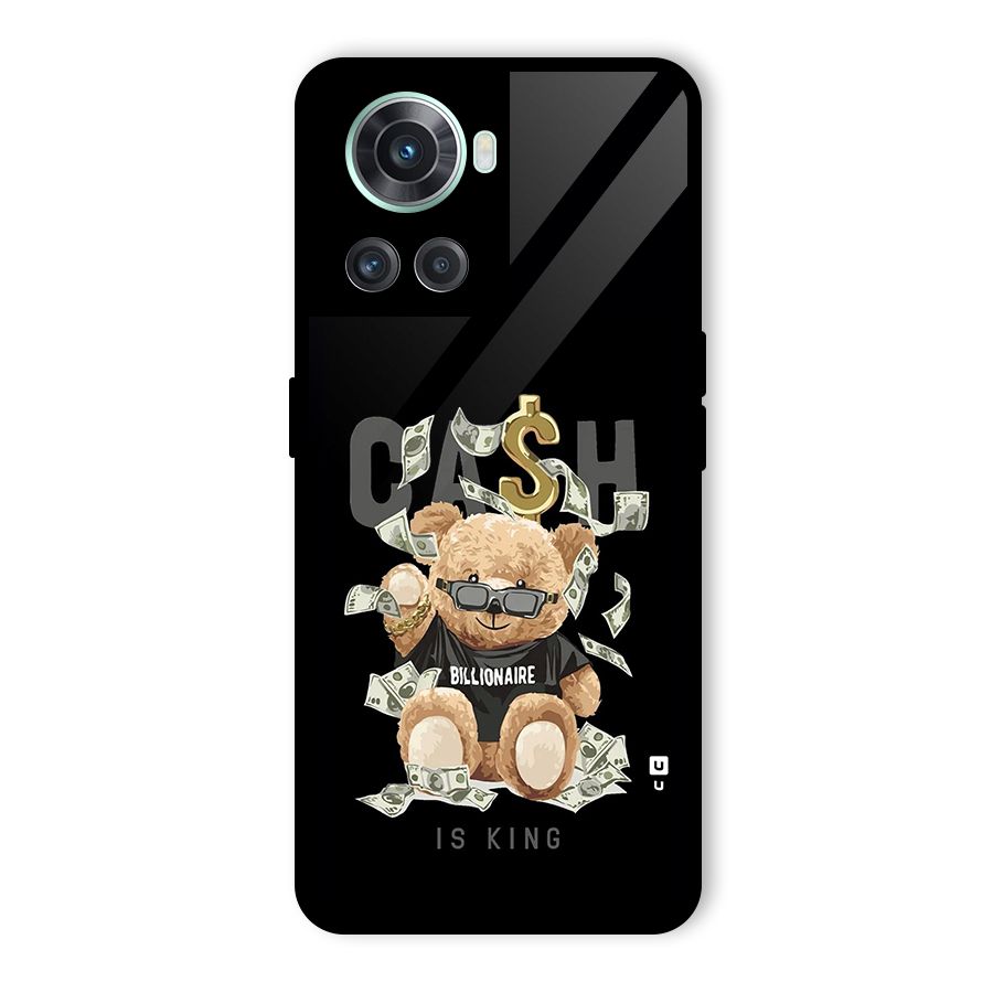 Billionaire Teddy Glass Back Case for OnePlus 10R