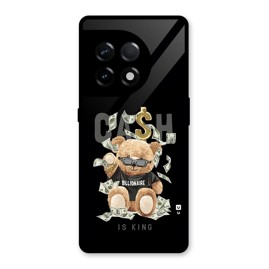 Billionaire Teddy Glass Back Case for OnePlus 11R