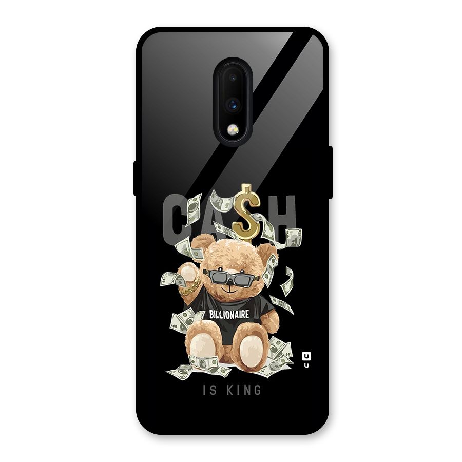 Billionaire Teddy Glass Back Case for OnePlus 7