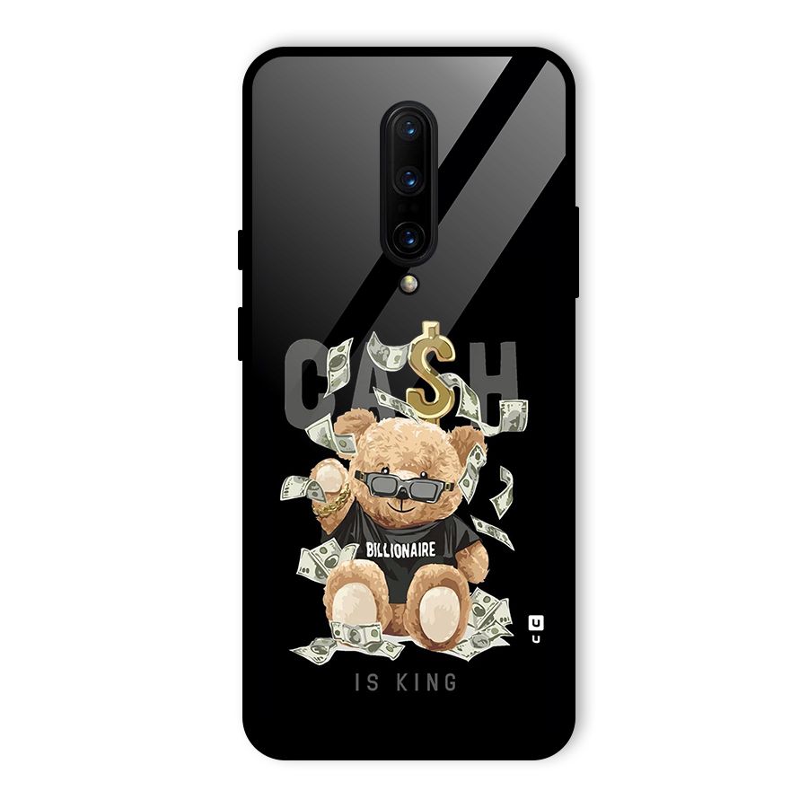 Billionaire Teddy Glass Back Case for OnePlus 7 Pro